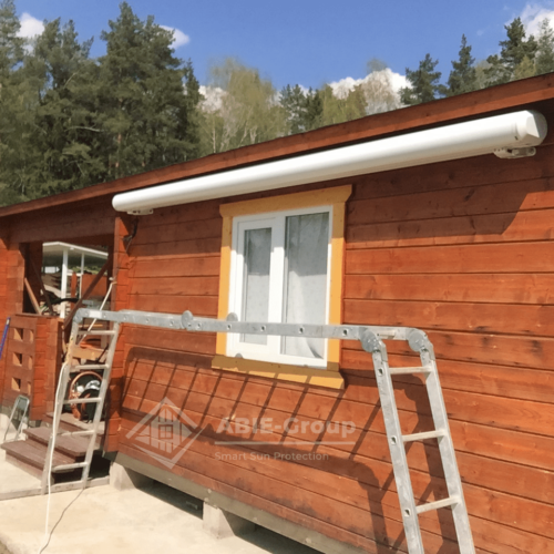 Фотографии выполненных работ компании «ABIE-GROUP» кассетной маркизы со склада GS-500.